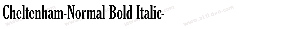 Cheltenham-Normal Bold Italic字体转换